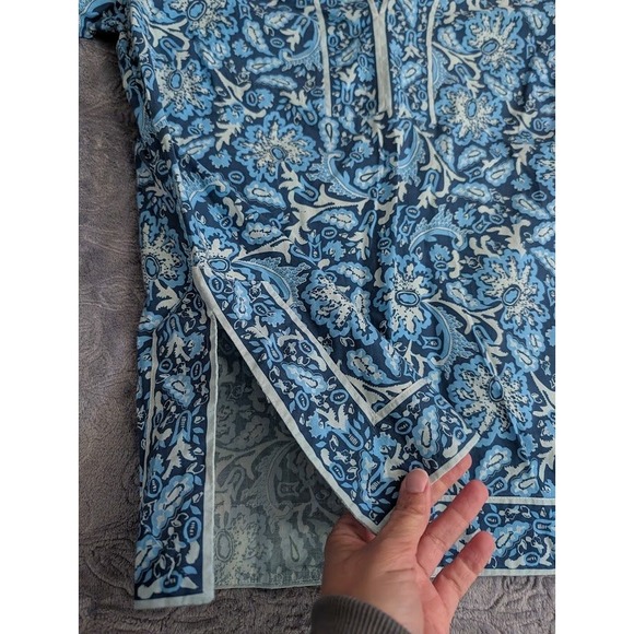 Gretchen Scott Cotton Women's Blouse Blue Paisley Print Size Medium - Picture 5 of 7